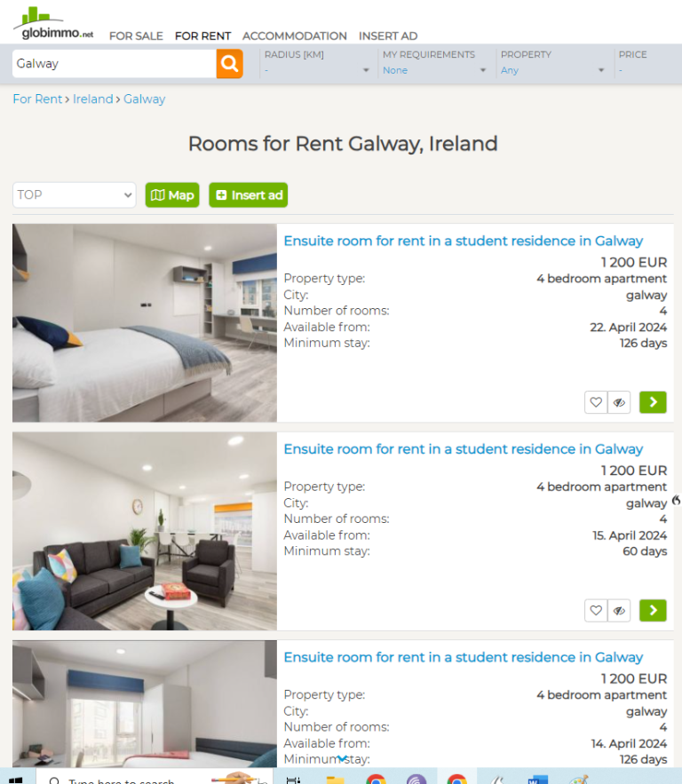 Glob housing and room rental