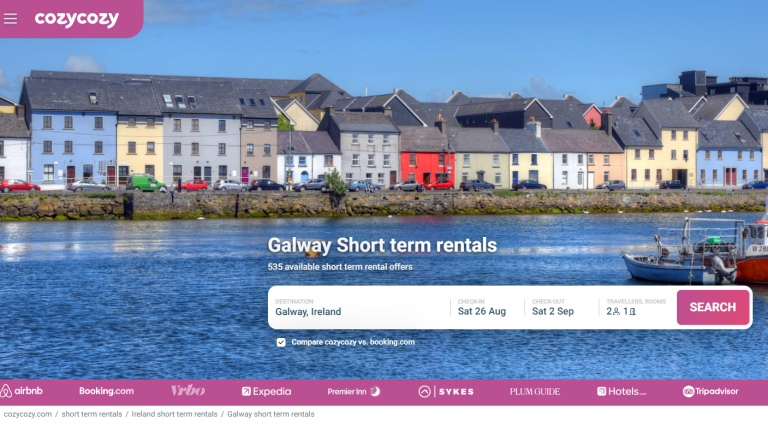 Cosy website for room rental and house